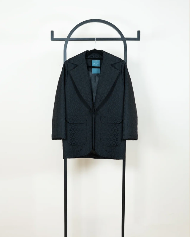 کت ژاکارد یقه انگلیسی